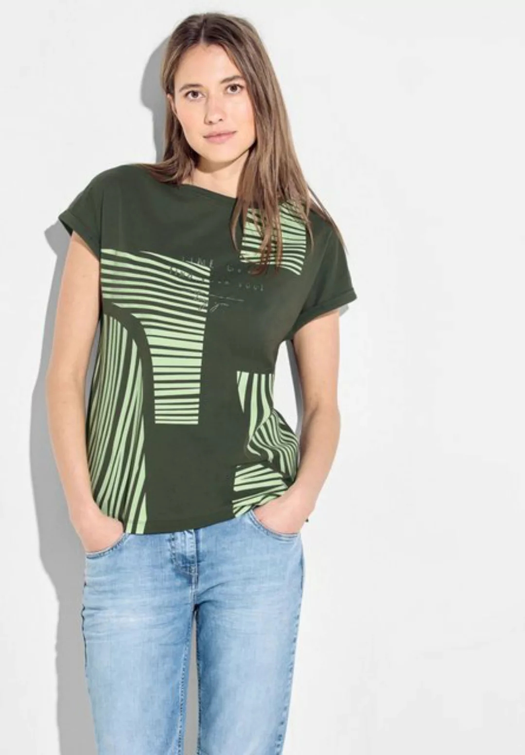 Cecil T-Shirt mit Streifenmuster günstig online kaufen