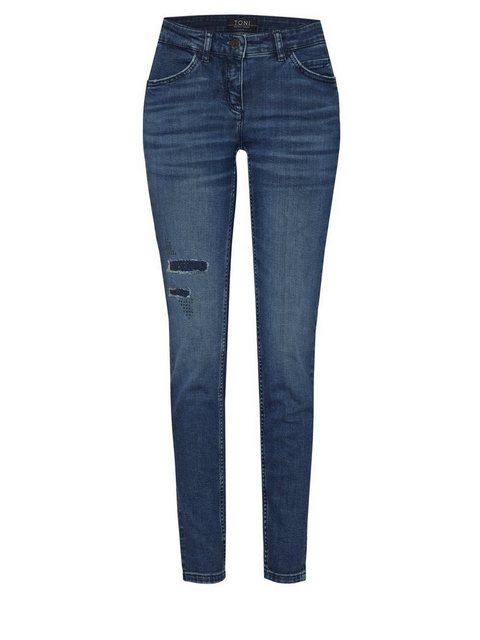 TONI 5-Pocket-Jeans Perfect Shape mit Strassdetail und Destroyed-Effekt günstig online kaufen