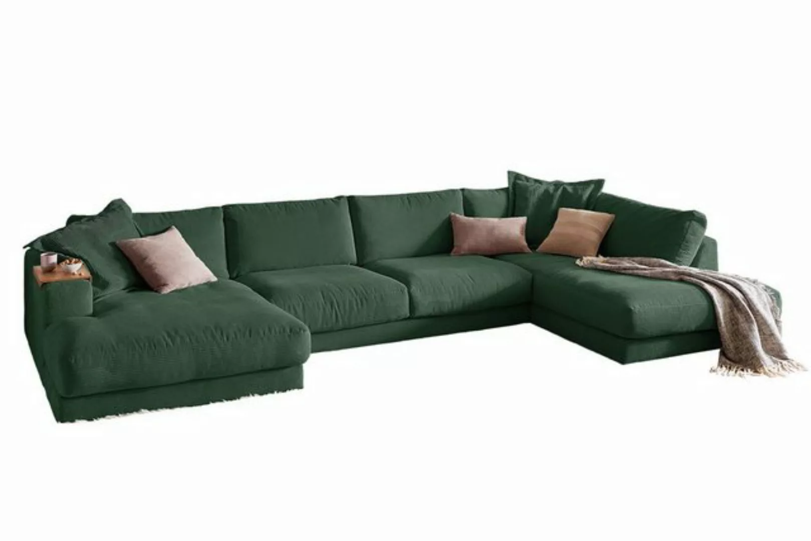 KAWOLA Wohnlandschaft MADELINE, Sofa U-Form Cord, Longchair rechts od. link günstig online kaufen