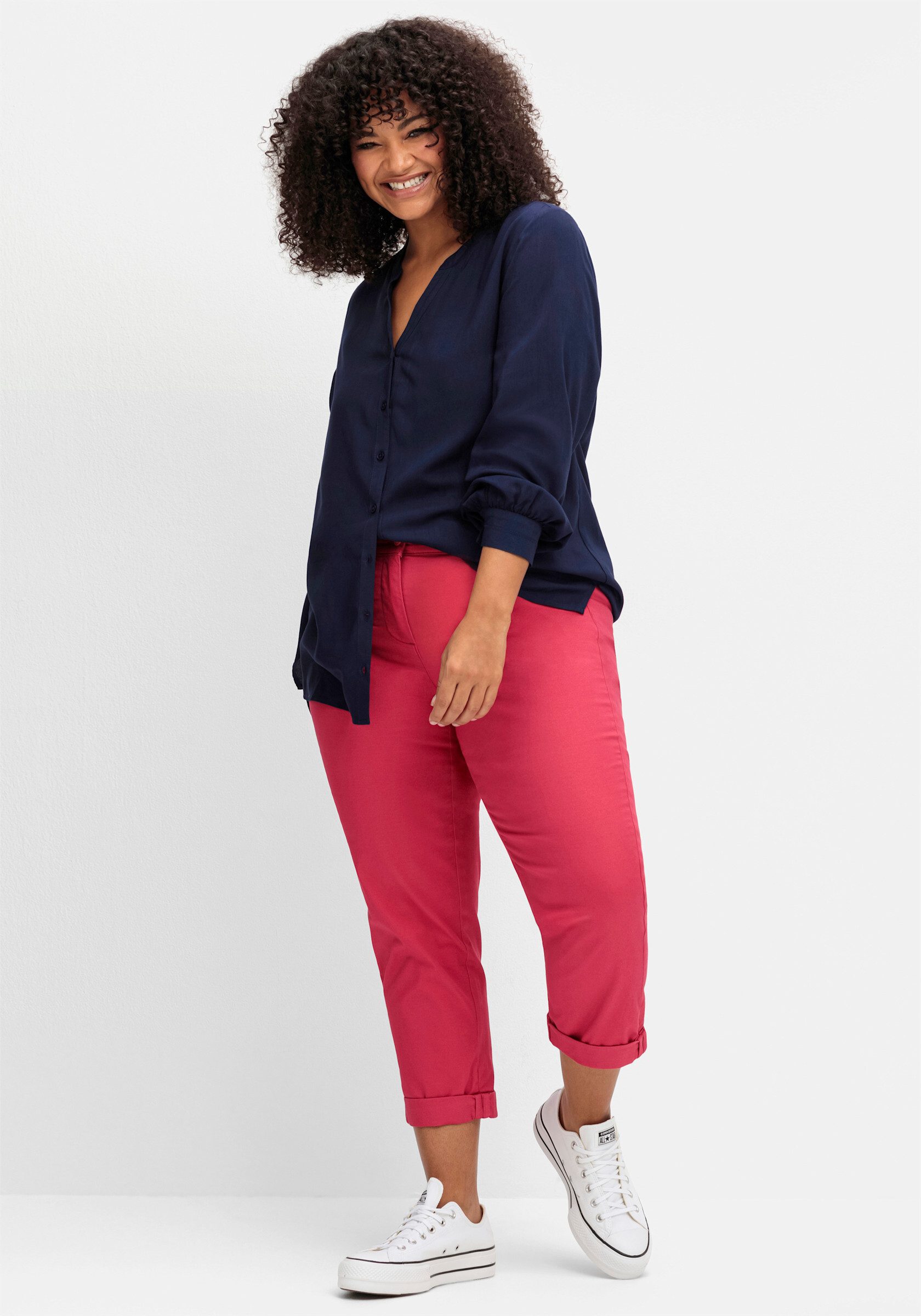 Sheego Klassische Bluse Longbluse günstig online kaufen