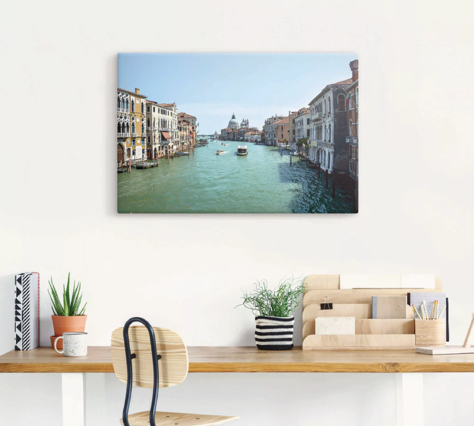 Artland Leinwandbild "Canale Grande Venedig bei Sonnenschein", Italien, (1 günstig online kaufen