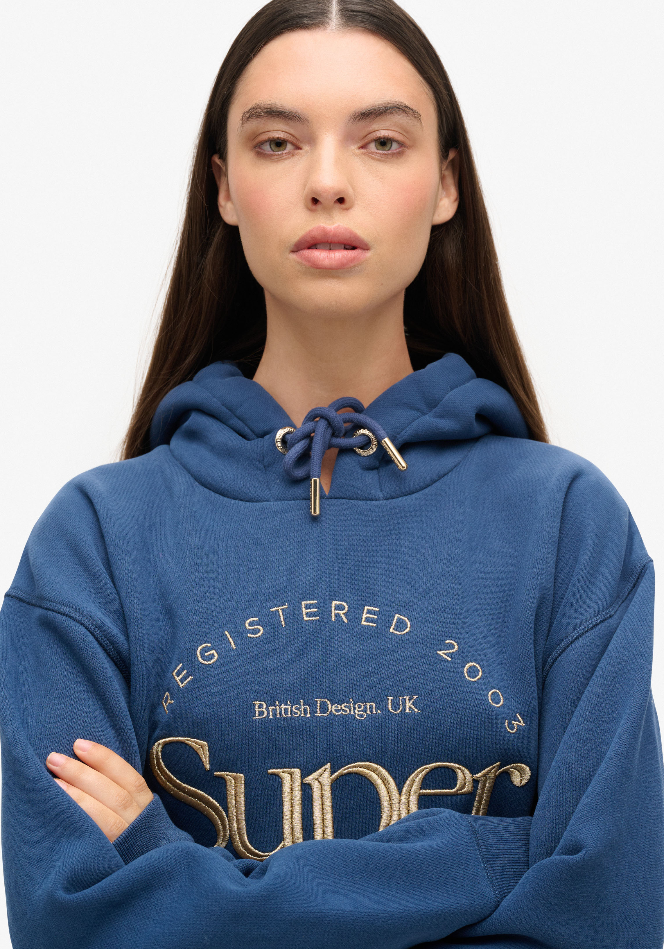 Superdry Jerseykleid LUXE METALLIC LOGO HOOD DRESS günstig online kaufen