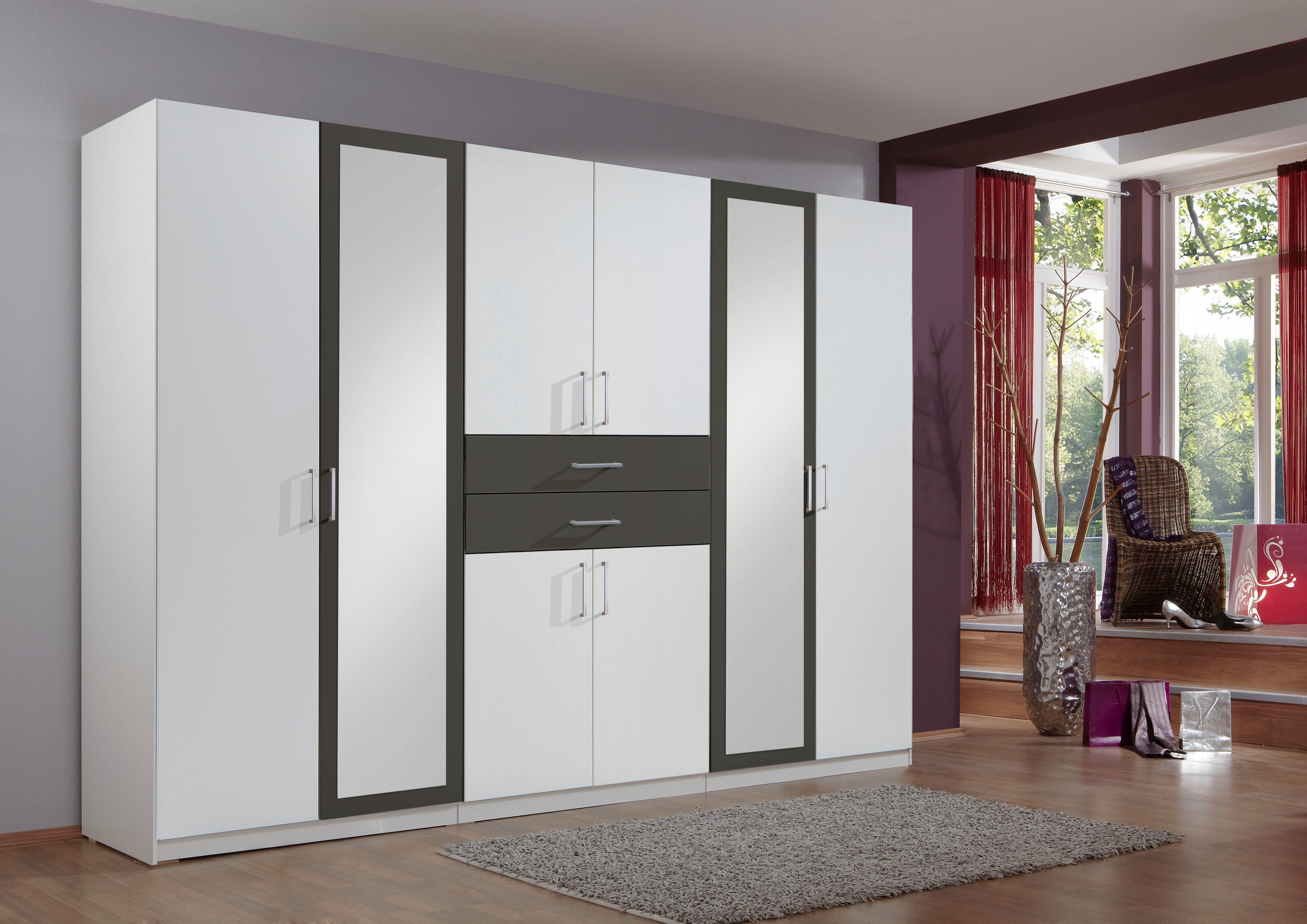 Wimex Kleiderschrank "Diver Drehtürenschrank mit Spiegel, 180, 225 o. 270cm günstig online kaufen