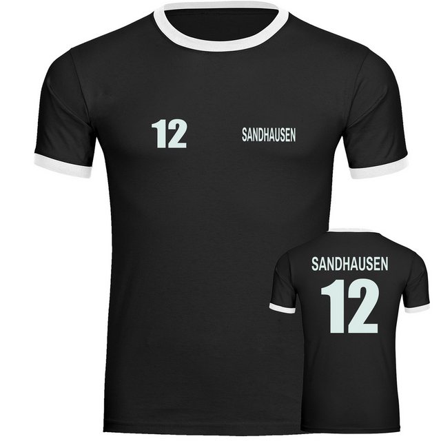 multifanshop T-Shirt Kontrast Sandhausen - Trikot Nummer 12 - Männer günstig online kaufen