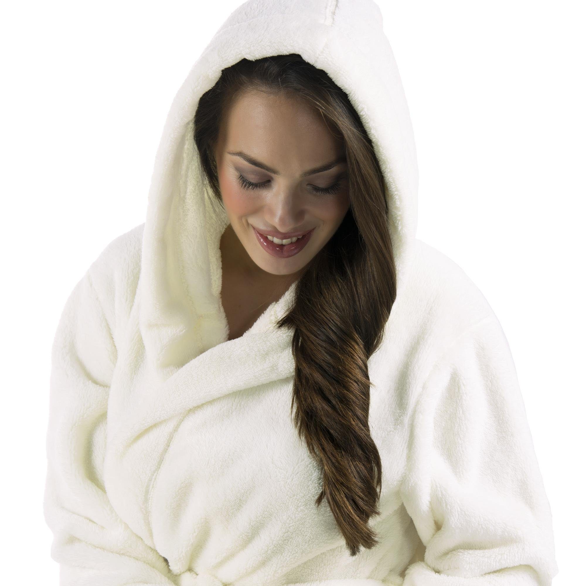 CelinaTex Bademantel Morgenmantel Damen kurz Fleece günstig online kaufen