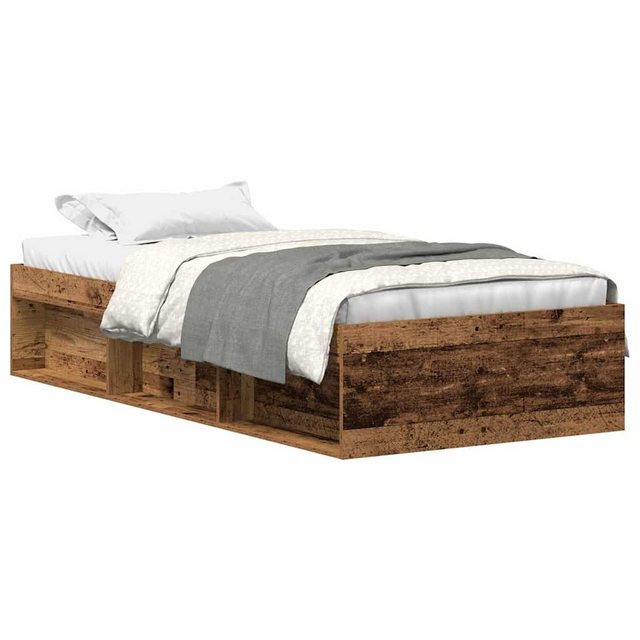 vidaXL Bett Bettgestell ohne Matratze Altholz-Optik 90x200cm Holzwerkstoff günstig online kaufen