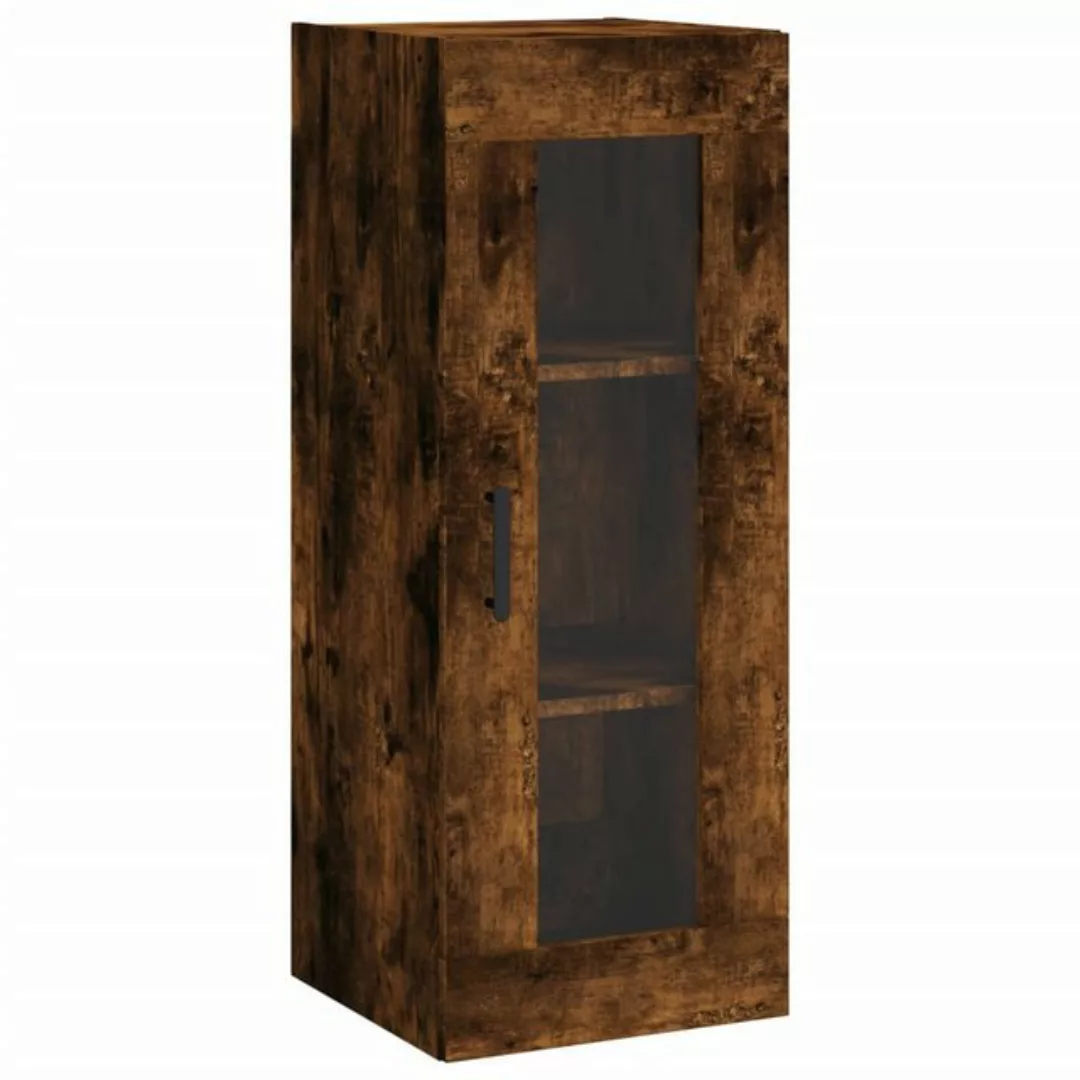 vidaXL Hängeschrank Wandschrank Räuchereiche 34,5x34x90 cm Glas Vitrine Hän günstig online kaufen