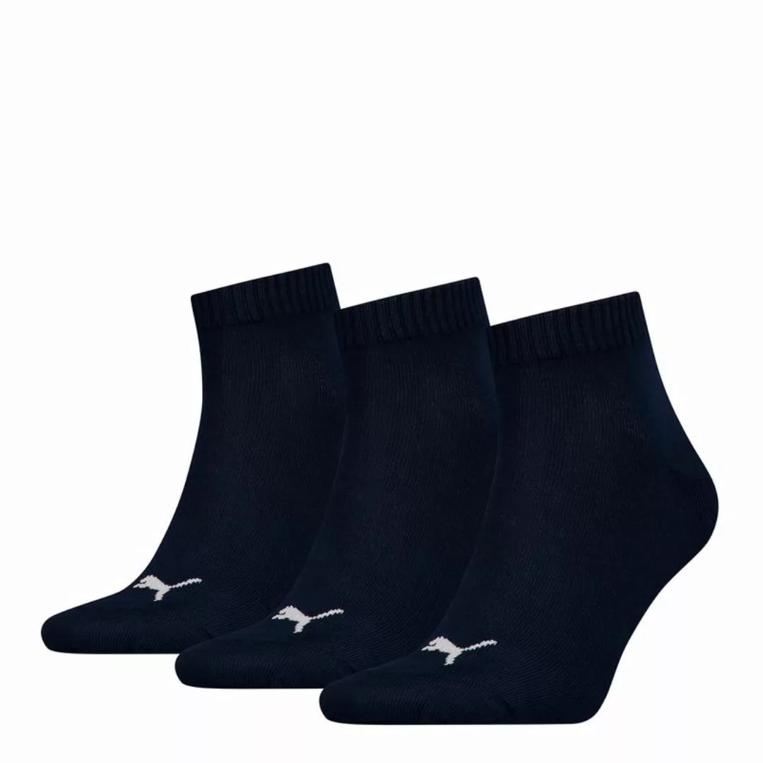 PUMA Unisex Socken, 3er Pack - Quarter, Sneaker Blau 47-49 günstig online kaufen