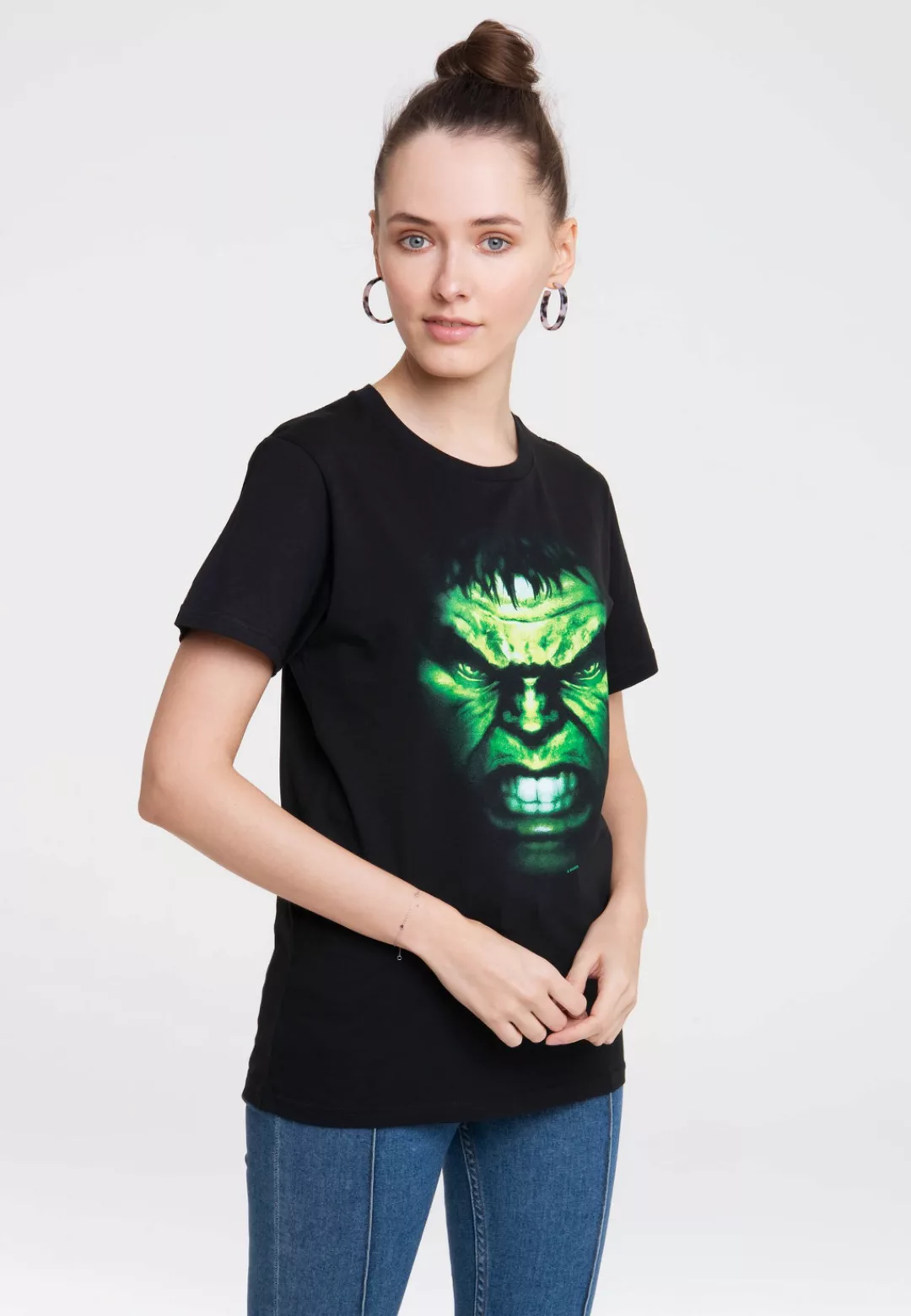 LOGOSHIRT T-Shirt "Marvel - Hulk Gesicht", mit tollem Hulk-Print günstig online kaufen