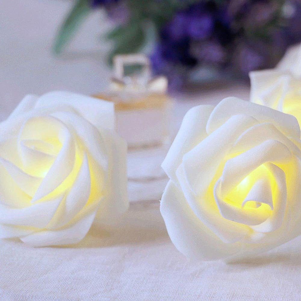 Qualra LED-Lichterkette Deko Rosen Lichterkette Blumen günstig online kaufen