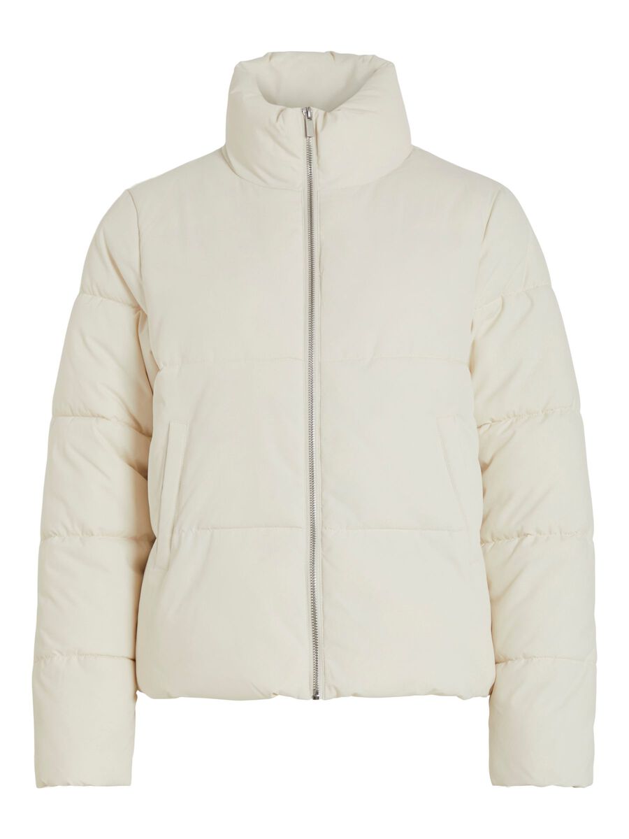 VILA Hoher Kragen Puffer- Jacke Damen Beige günstig online kaufen