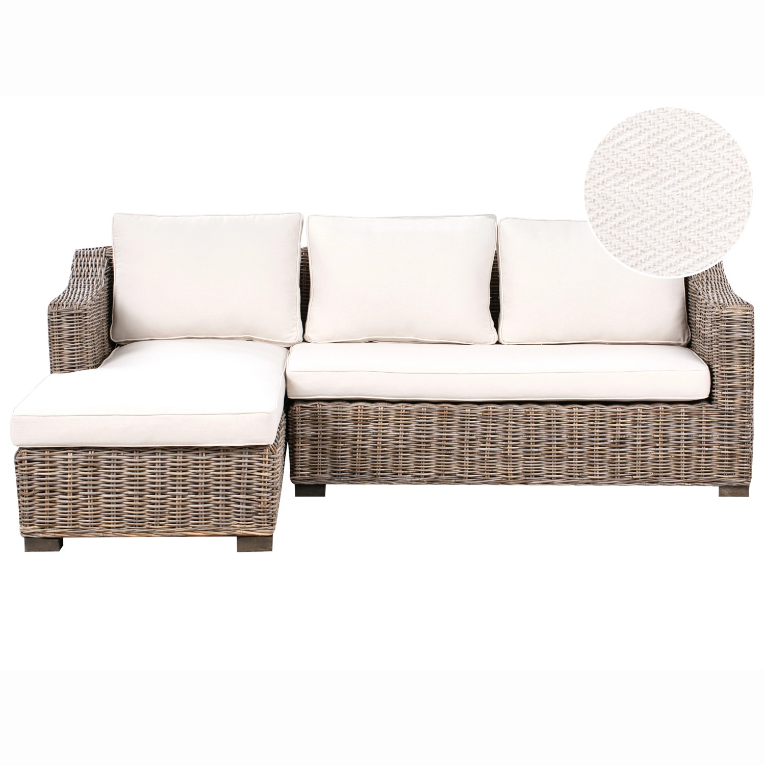 Beliani Gartensofa Grau 223x155x85 günstig online kaufen