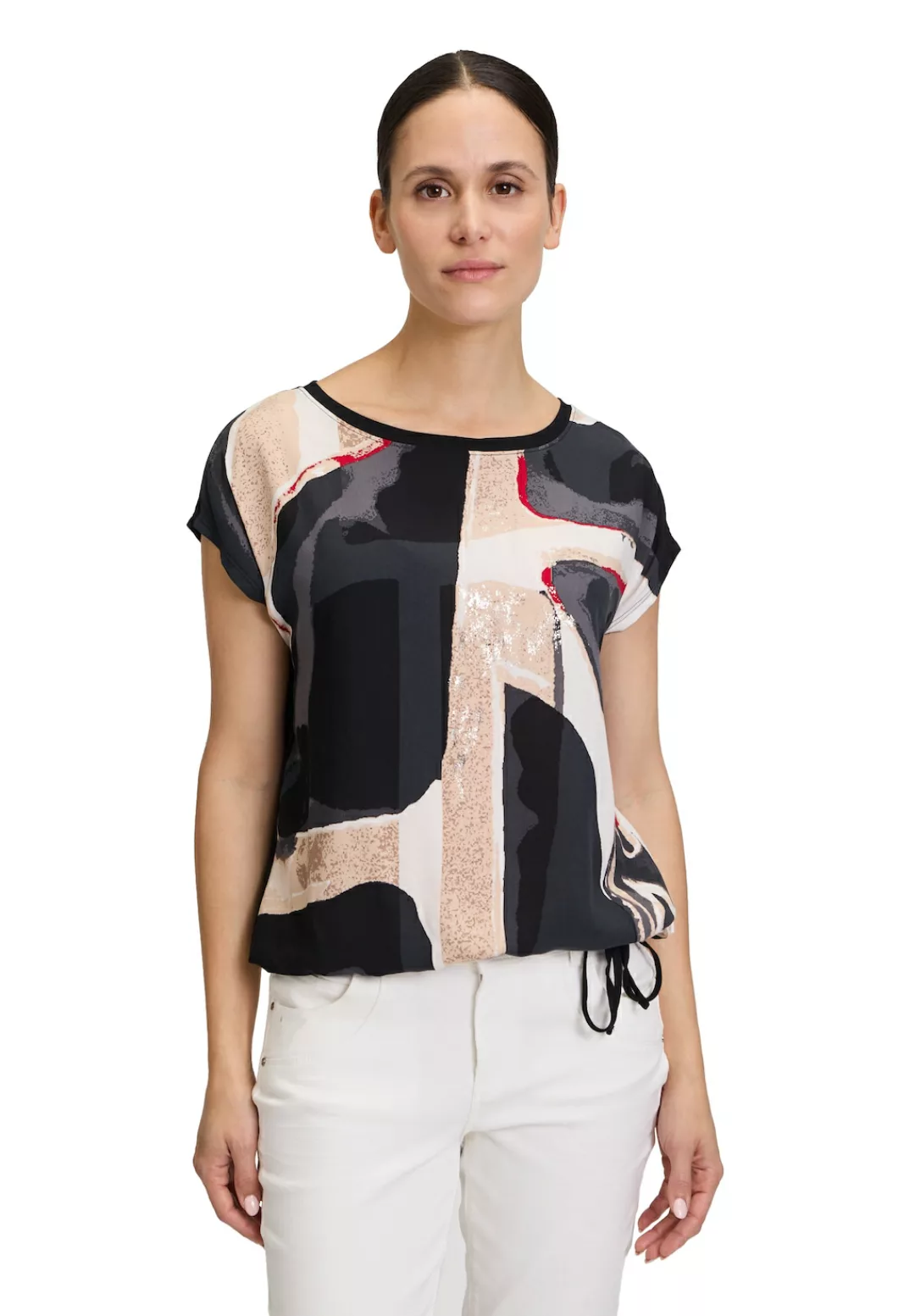 Betty&Co Kurzarmshirt Betty & Co Casual-Shirt mit Print (1-tlg) Druck günstig online kaufen