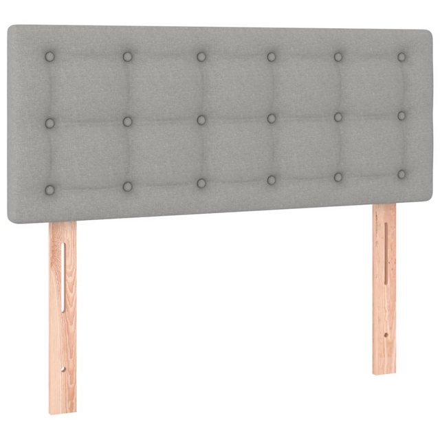 vidaXL Bett, Kopfteil Hellgrau 80x5x78/88 cm Stoff günstig online kaufen