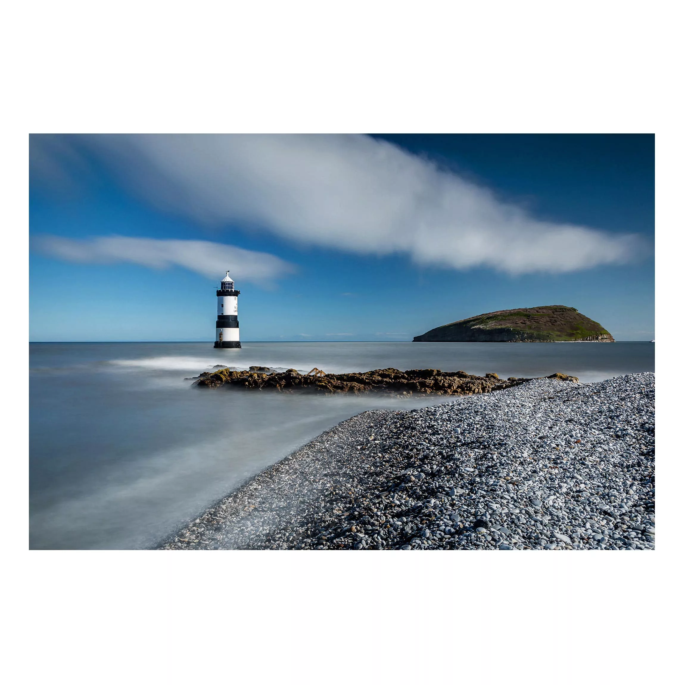 Magnettafel Strand - Querformat 3:2 Leuchtturm in Wales günstig online kaufen