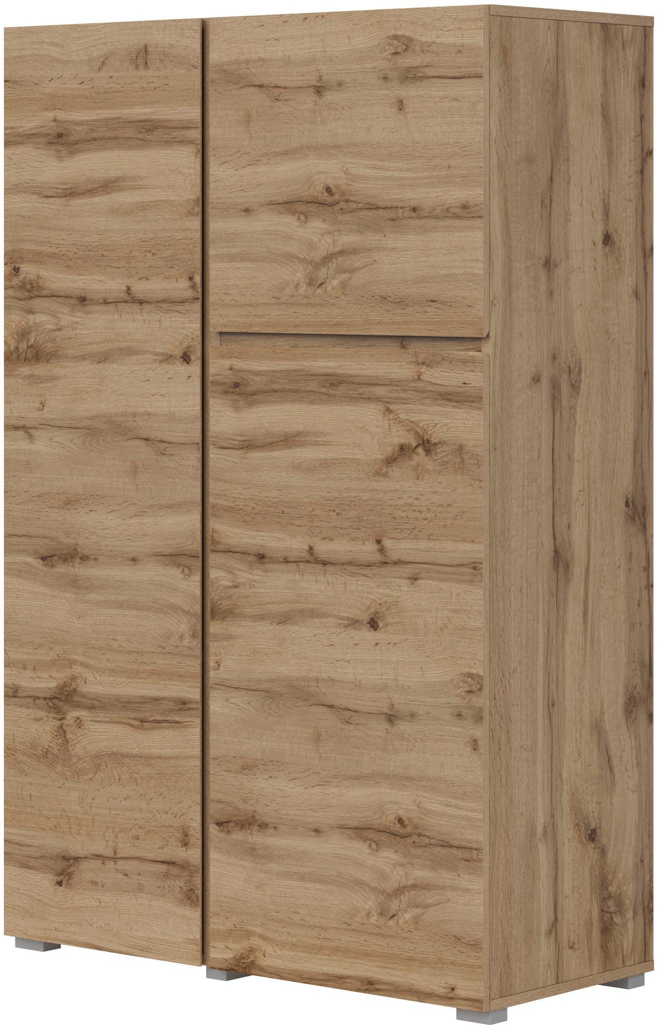 INOSIGN Highboard "Metric, Breite 92cm, moderne grifflose Hochkommode 3 Tür günstig online kaufen