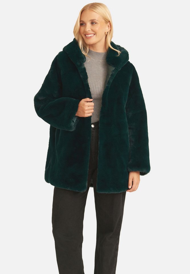 GINI LONDON Outdoorjacke Gini Hooded Long Sleeve Faux Fur Gini Langarm-Kuns günstig online kaufen