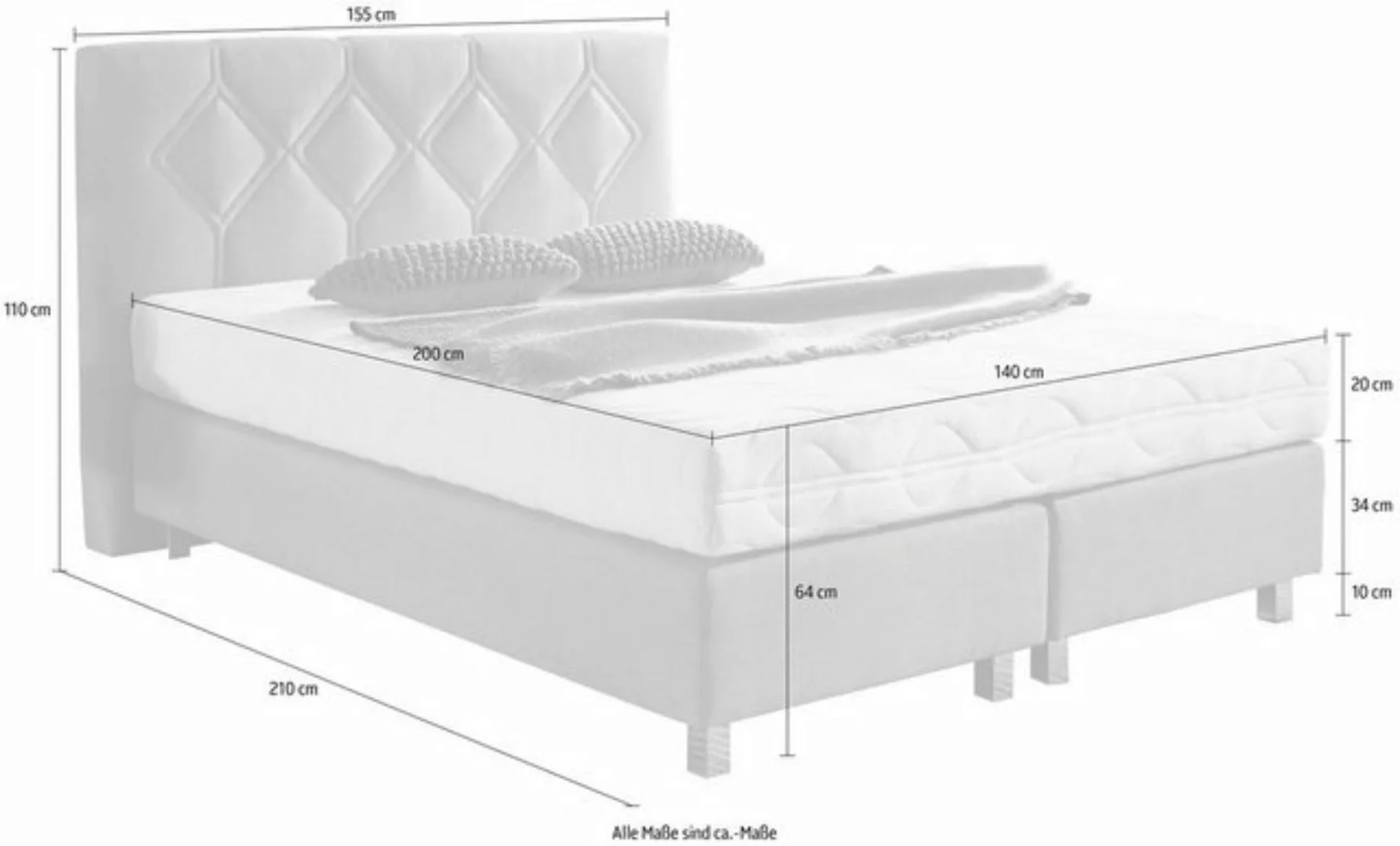 Westfalia Schlafkomfort Boxspringbett "Phönix" günstig online kaufen