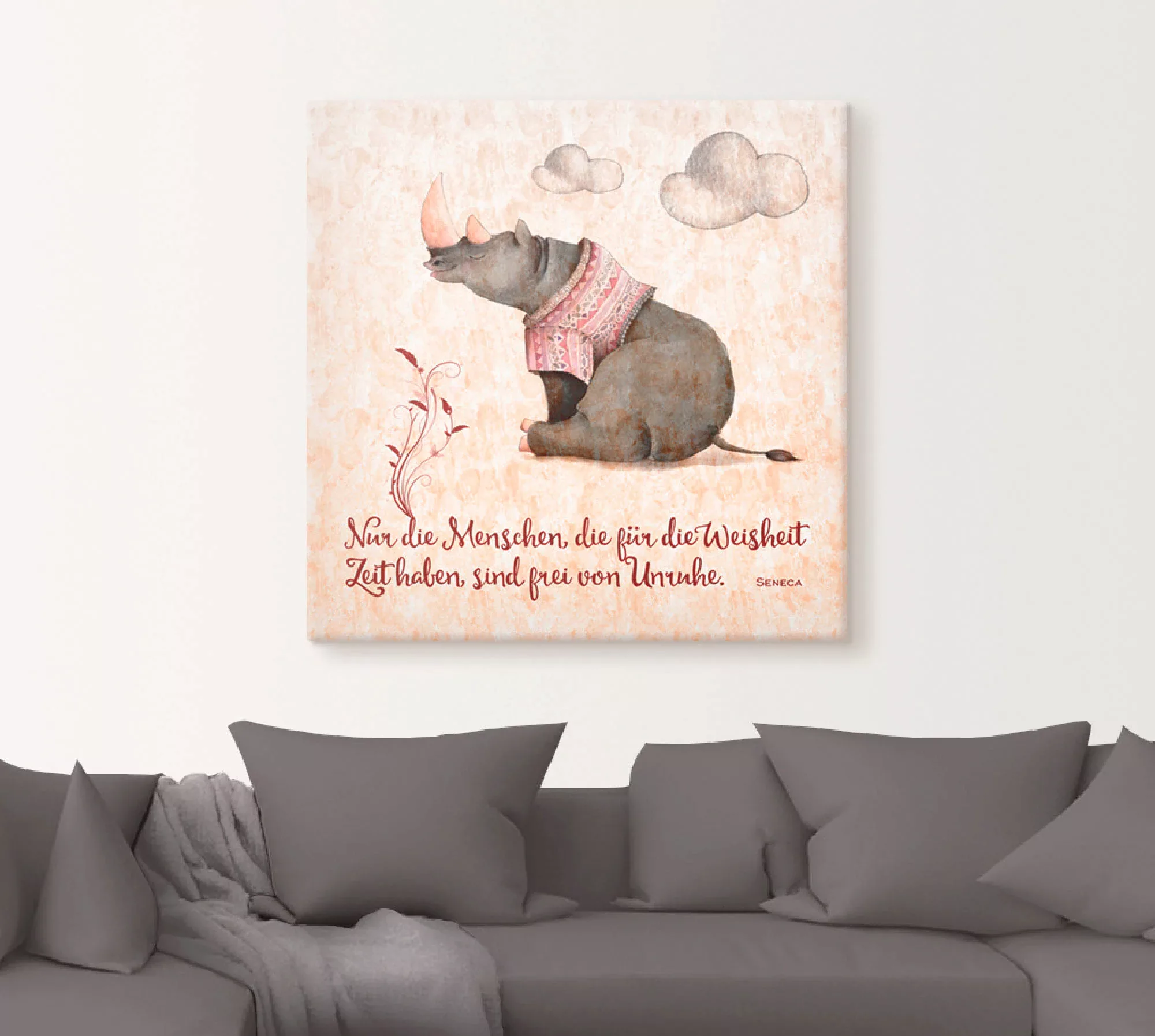 Artland Wandbild "Lebensweisheit Zeit", Tiere, (1 St.), als Leinwandbild, P günstig online kaufen