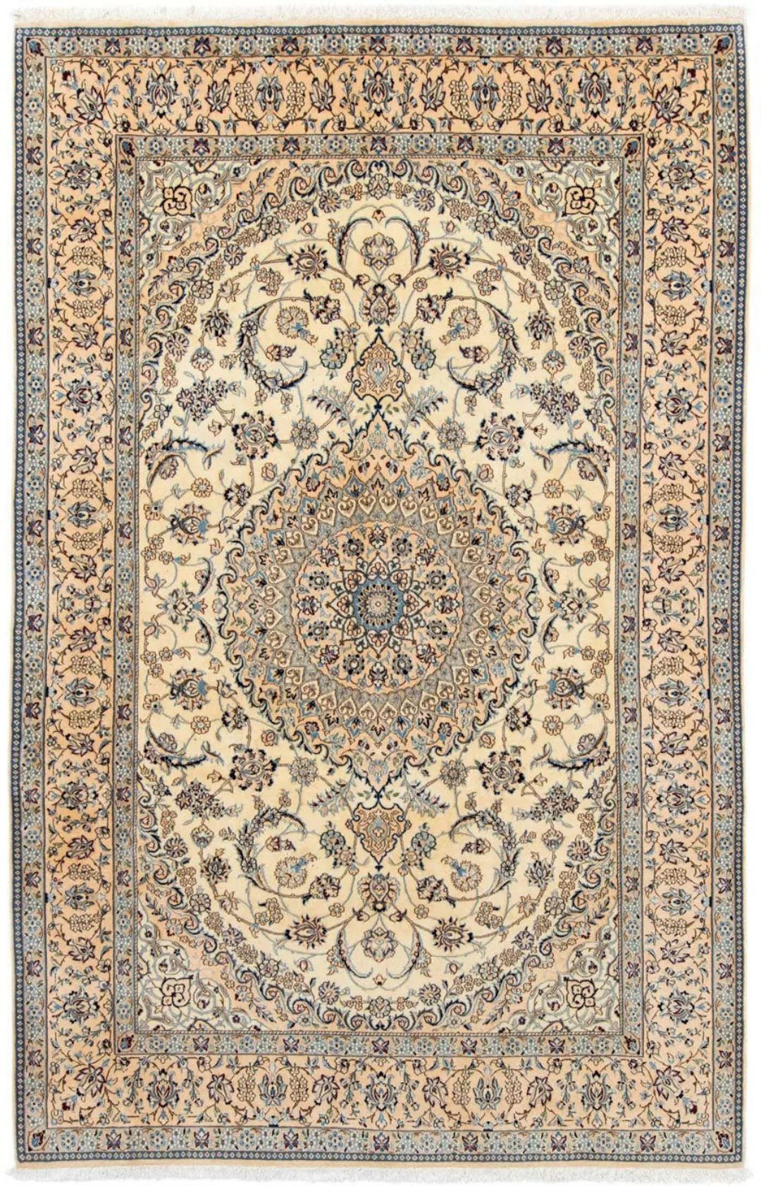 morgenland Wollteppich »Nain 9la Medaillon Beige 294 x 198 cm«, rechteckig, günstig online kaufen