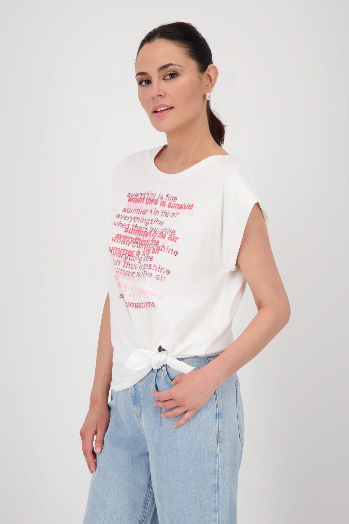 Monari Rundhalsshirt, mit Schriftdruck günstig online kaufen