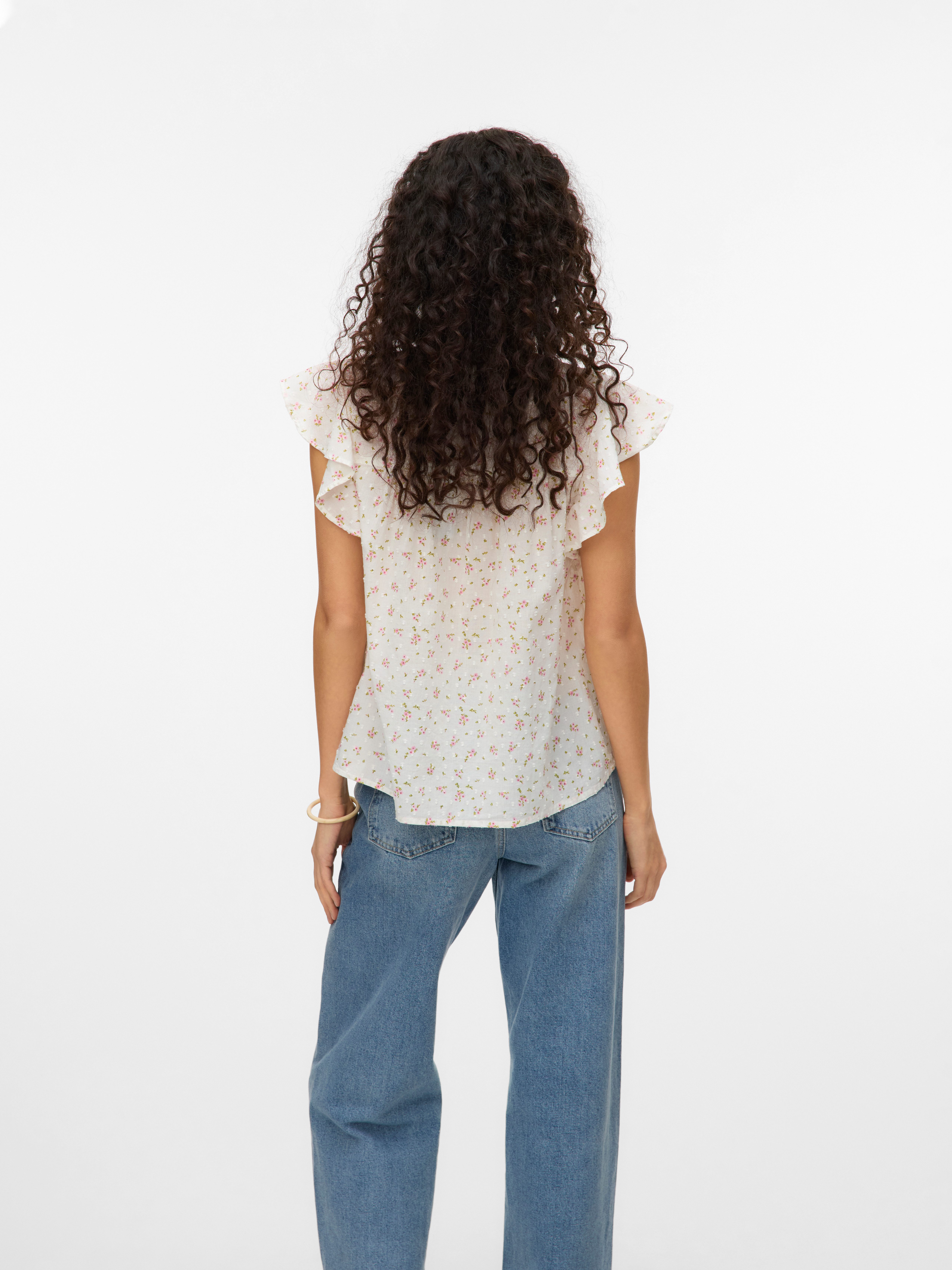Vero Moda Blusenshirt "VMTRINE SL LACE TOP WVN NOOS" günstig online kaufen