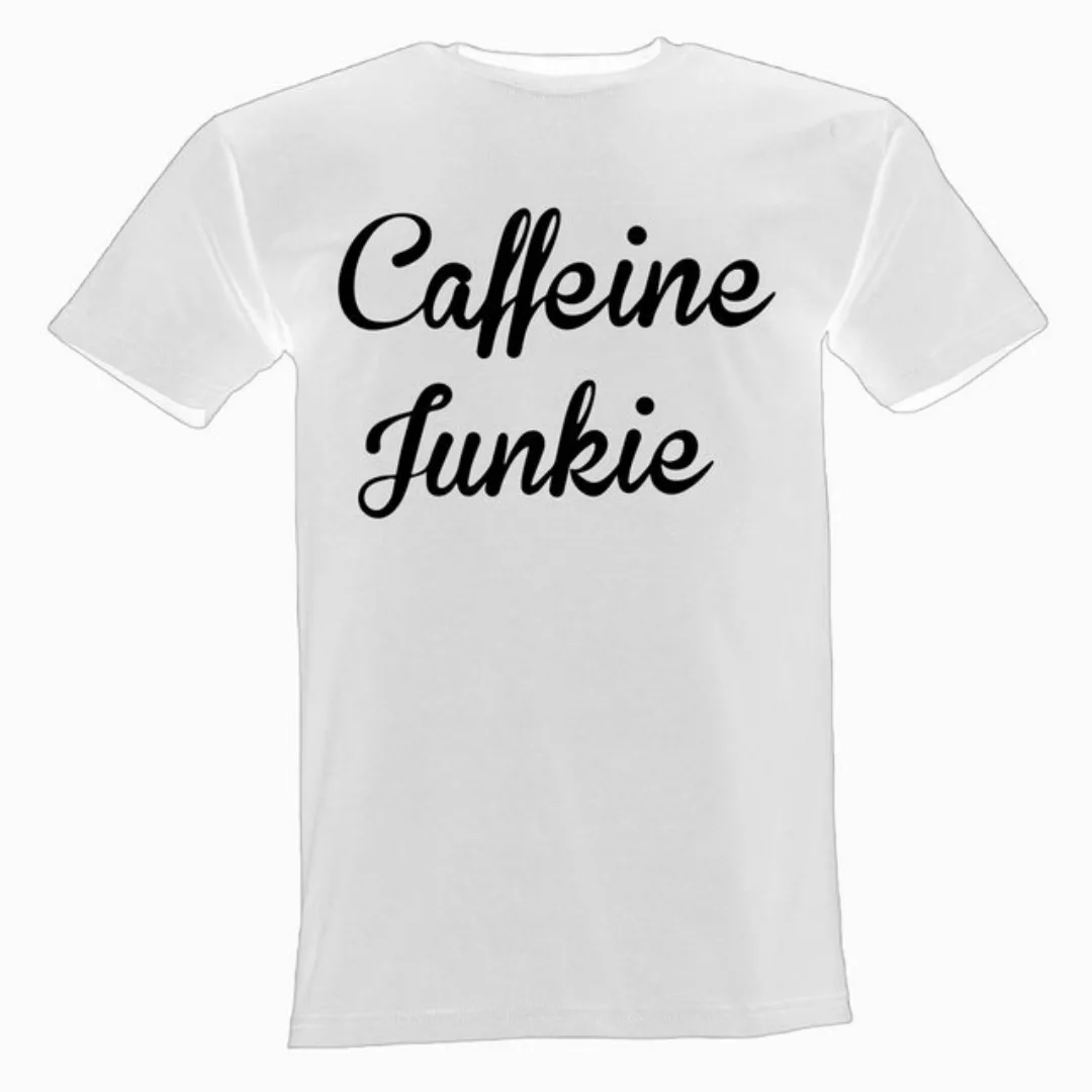 Lustige & Witzige T-Shirts T-Shirt T-Shirt Caffeine Junkie Fun-Shirt Kaffee günstig online kaufen