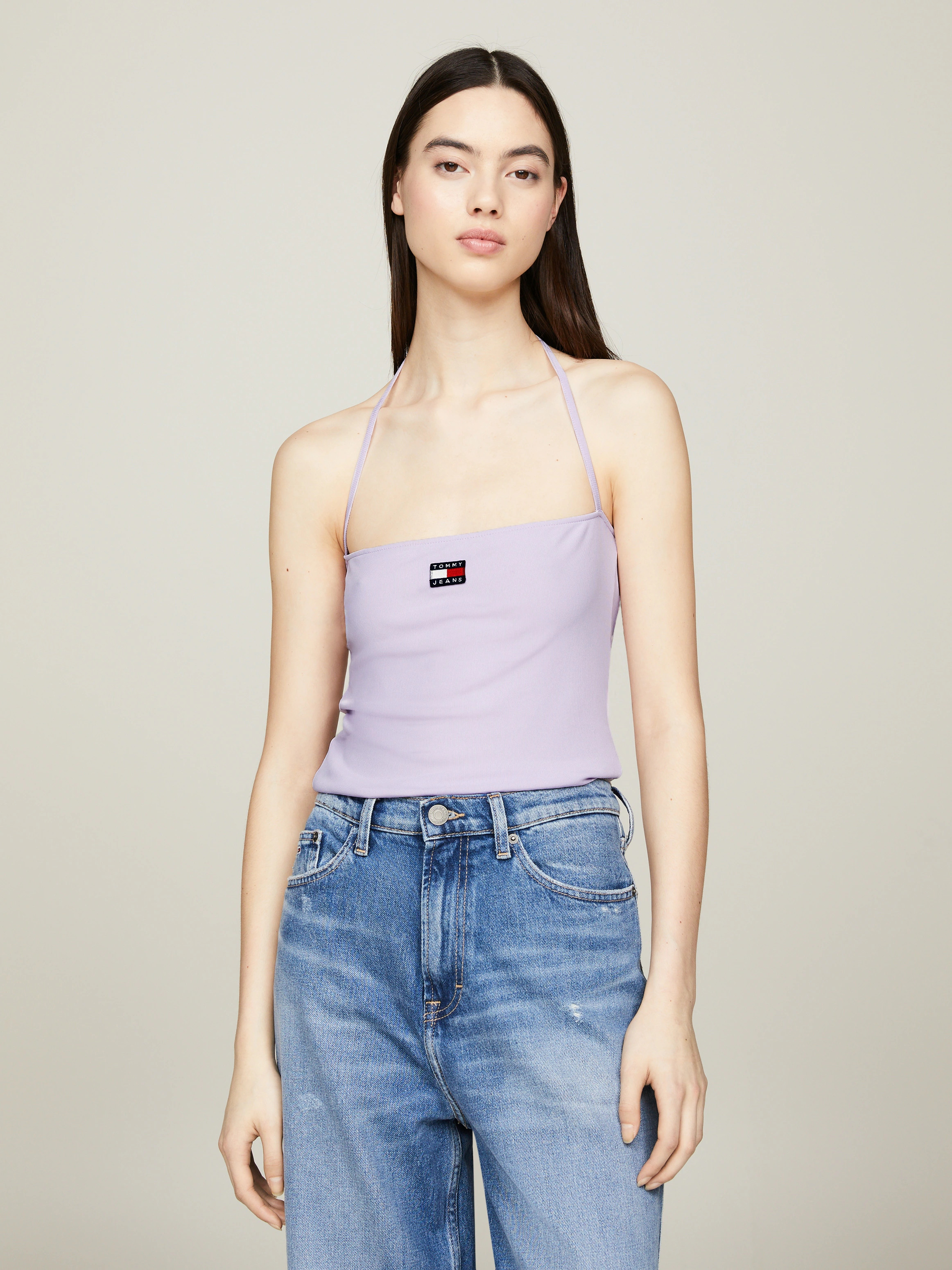 Tommy Jeans Tanktop "TJW SLIM RIB BADGE STRAP TOP", mit Tommy Jeans Markenl günstig online kaufen