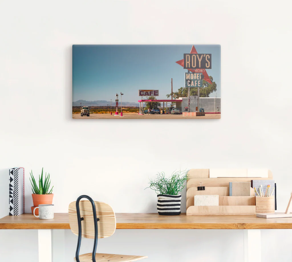 Artland Wandbild "Roy`s Tankstelle an der Route 66", Gebäude, (1 St.), als günstig online kaufen
