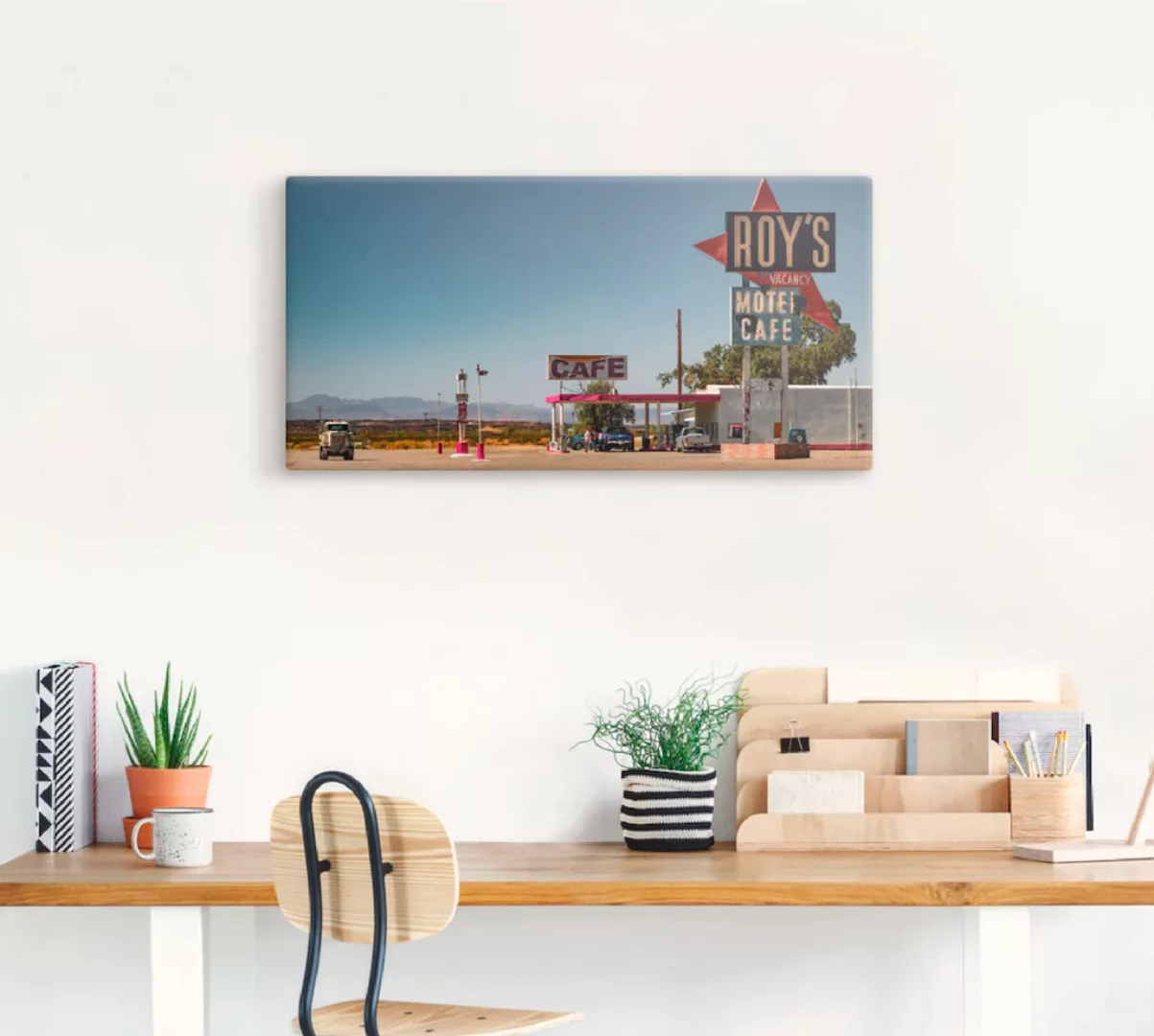 Artland Wandbild »Roy`s Tankstelle an der Route 66«, Gebäude, (1 St.), als günstig online kaufen