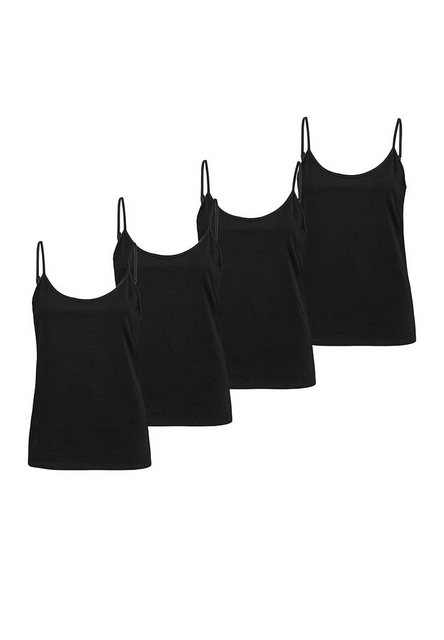 SUBLEVEL Shirttop 4er-Pack Jersey Tanktop mit verstellbaren Spaghettiträger günstig online kaufen