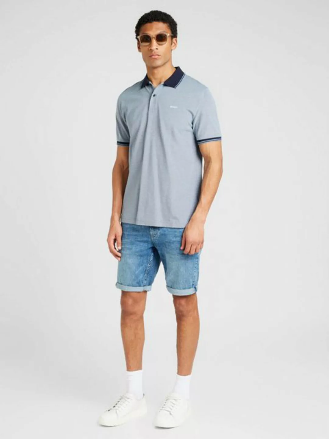 Gant Shield Oxford Piqué Poloshirt Navy - Größe XXL günstig online kaufen