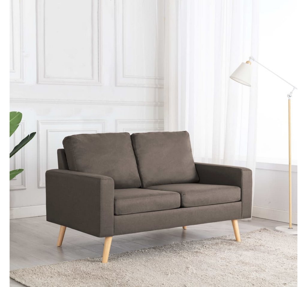 vidaXL Sofa 2-Sitzer-Sofa Taupe Stoff Couch günstig online kaufen