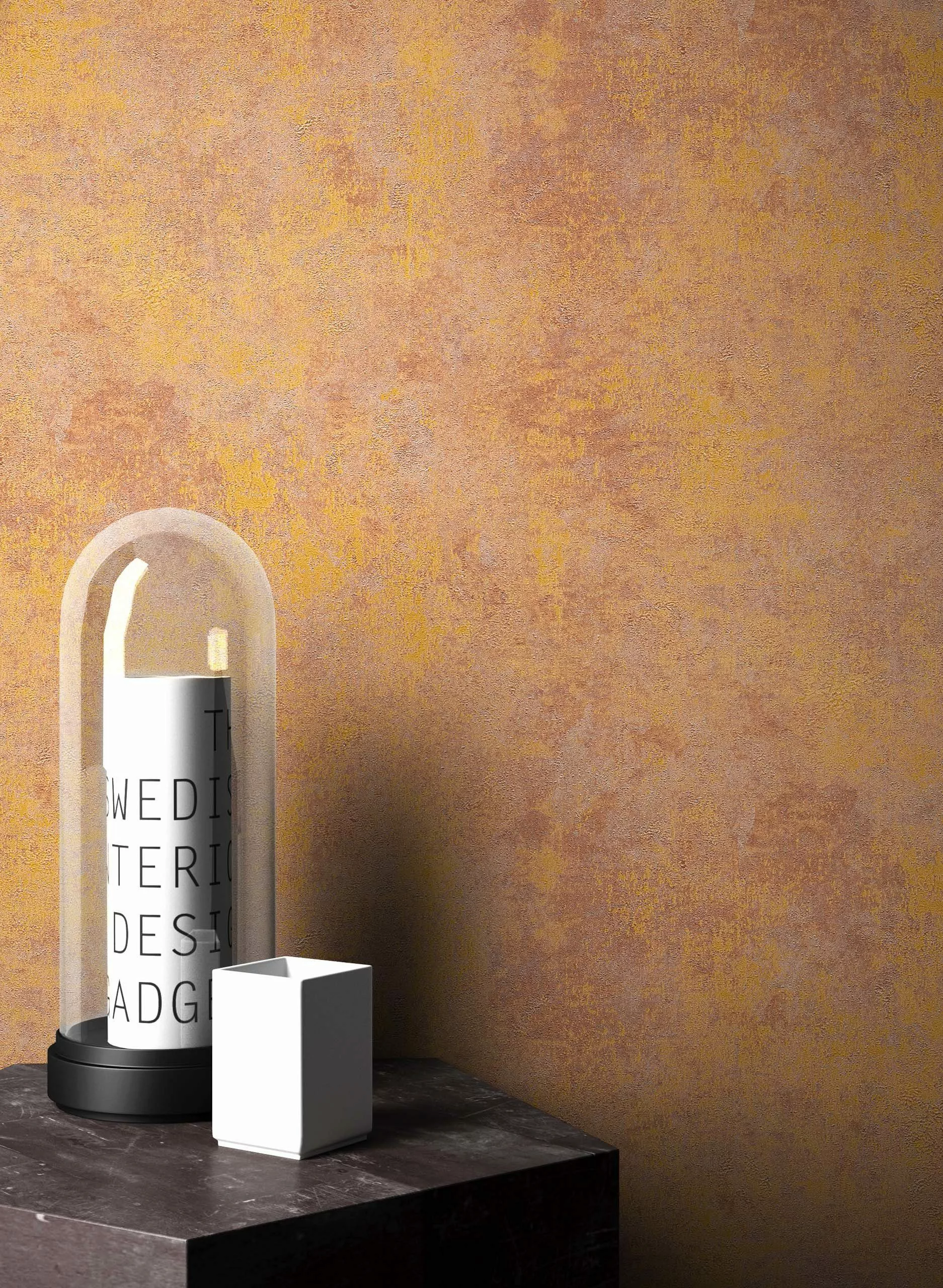 Newroom Vliestapete, Orange Tapete Leicht Glänzend günstig online kaufen