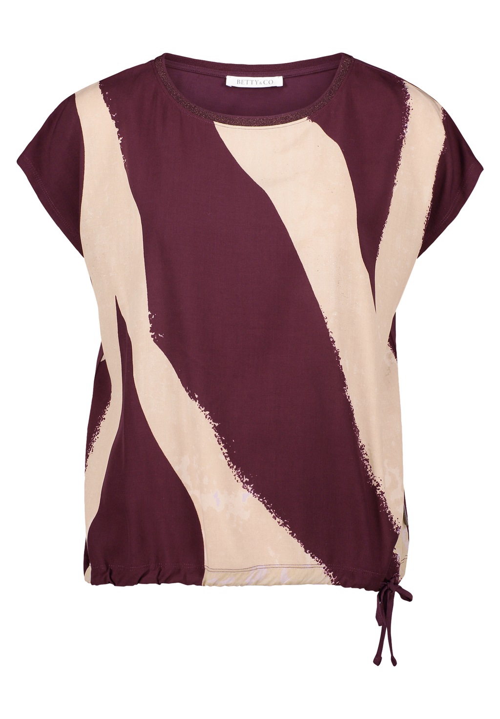 Betty&Co Kurzarmshirt "Betty & Co Damen Casual-Shirt mit Print", (1 tlg.) günstig online kaufen