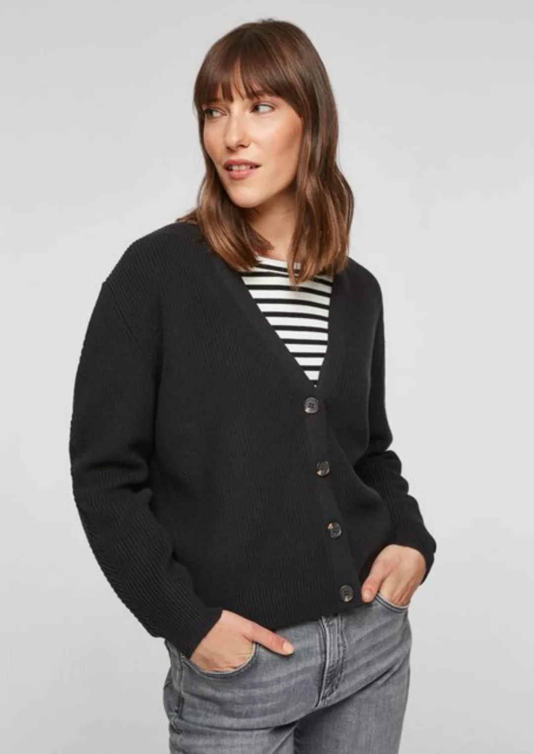 s.Oliver Strickjacke Cardigan aus Baumwollmix günstig online kaufen