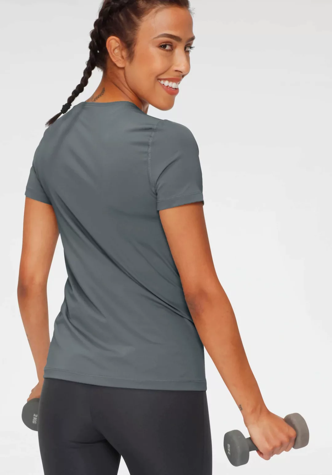 Nike Funktionsshirt "WOMEN NIKE PERFORMANCE TOP SHORTSLEEVE ALL OVER MESH" günstig online kaufen