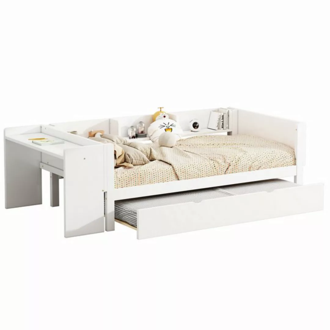 KoDise Kinderbett 90×200cm Bett Kinderbett mit Schreibtisch, mit ausziehbar günstig online kaufen