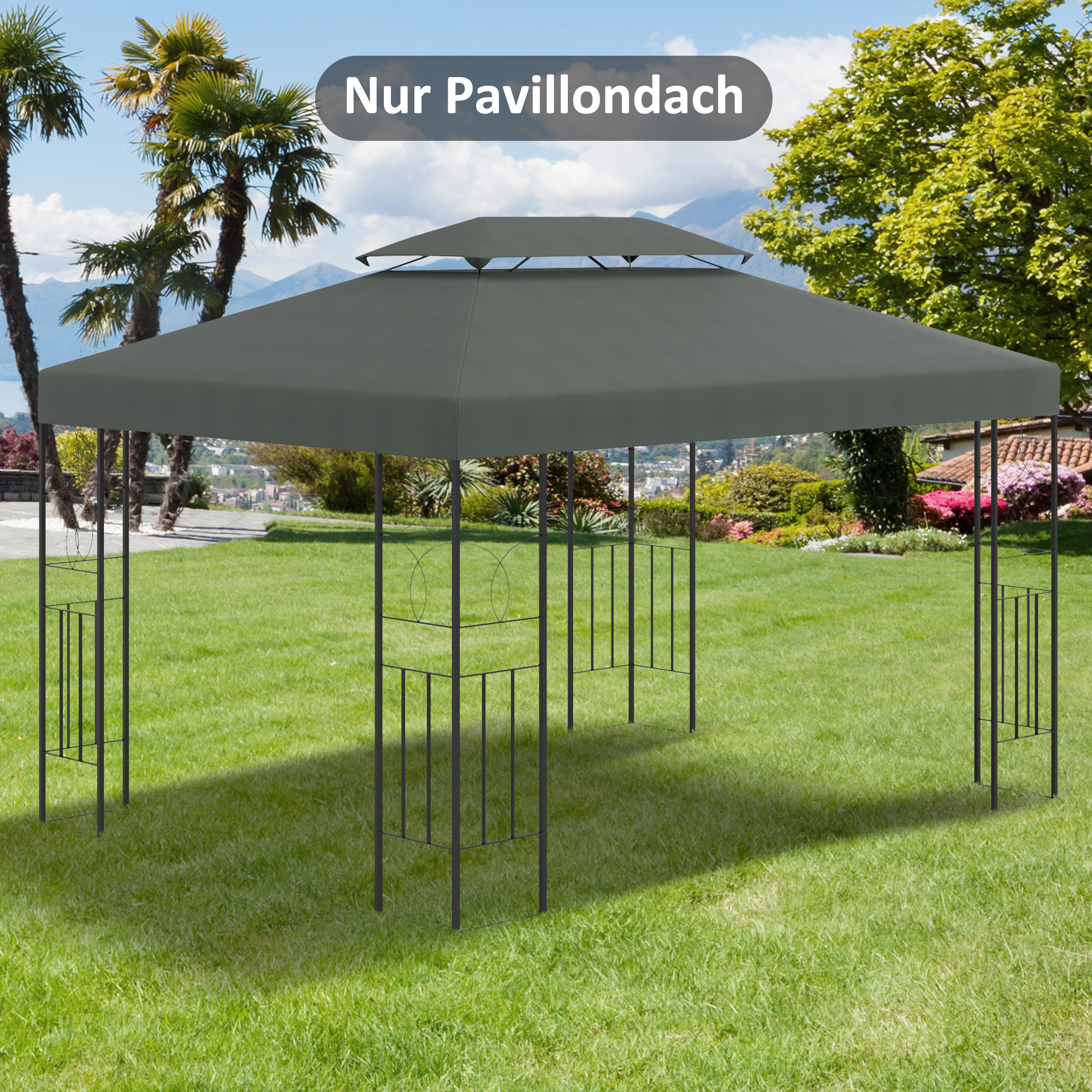 Outsunny Ersatzdach Pavillondach für Metallpavillon Gartenpavillon Partyzel günstig online kaufen