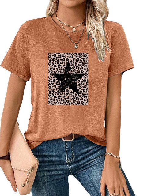 PYL T-Shirt Damen Sommer Oversize-Shirt mit Grafik Druck günstig online kaufen