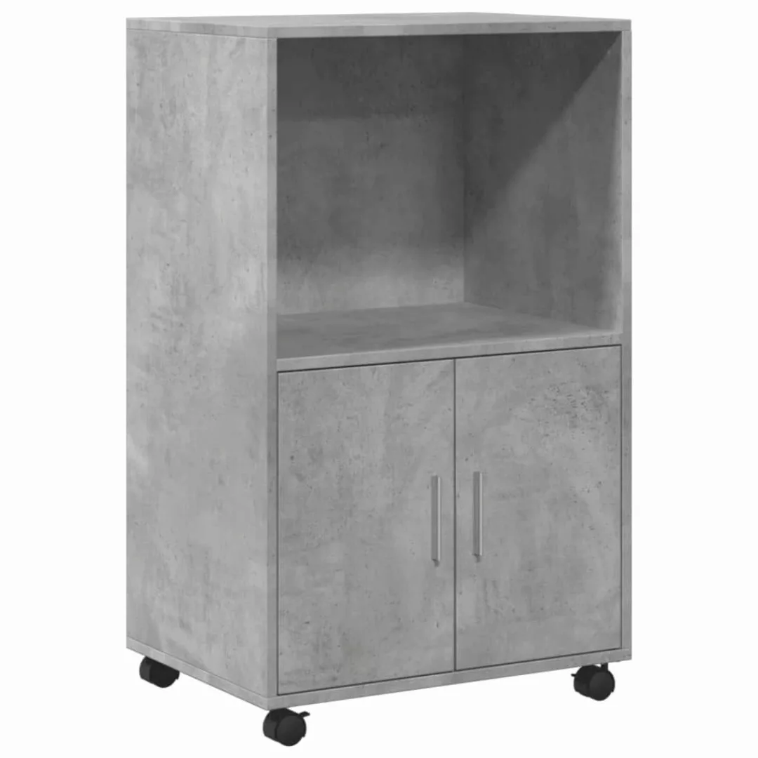 vidaXL Sideboard Rollschrank Betongrau 55x40x91 cm günstig online kaufen