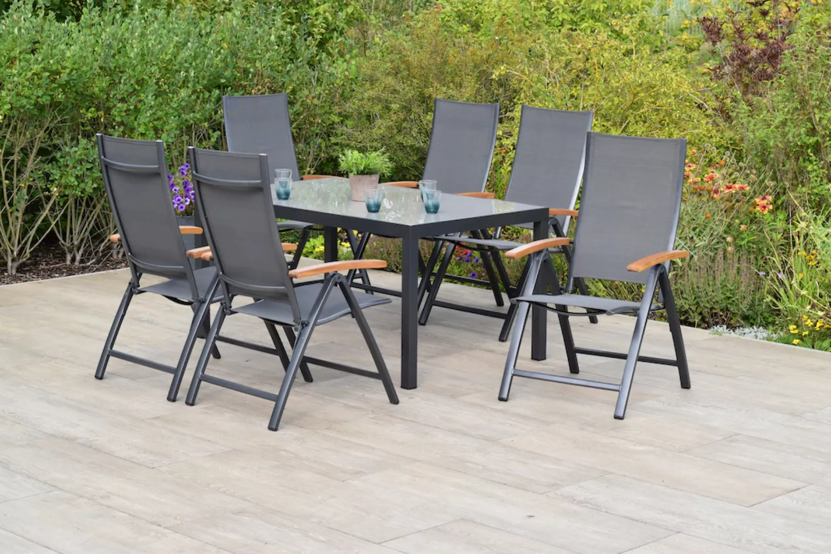 MERXX Garten-Essgruppe ""Toblino"", (Set, 7 tlg., 5-fach verstellbare Rücke günstig online kaufen