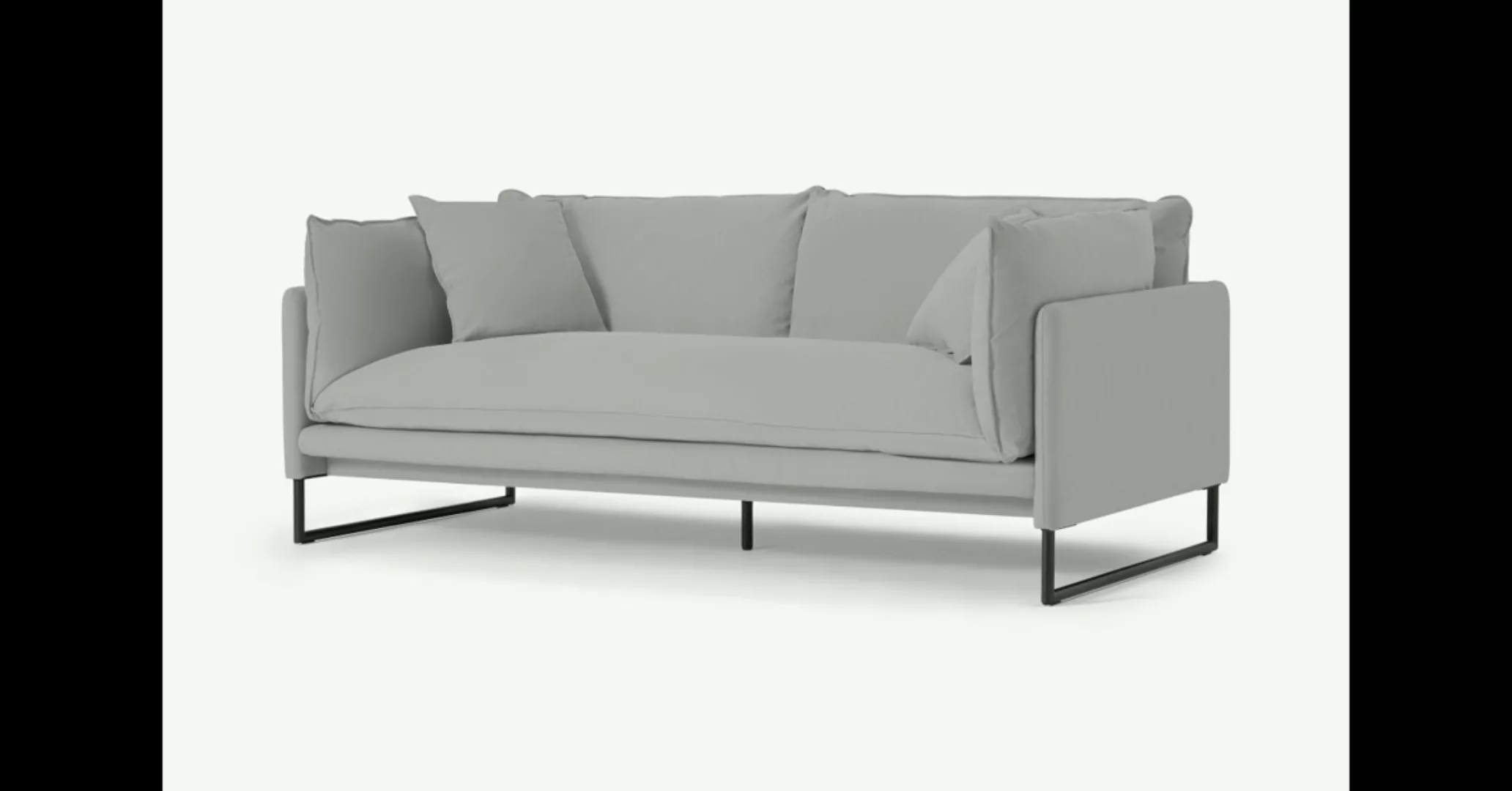 Malini 3-Sitzer Sofa, Mineralgrau - MADE.com günstig online kaufen