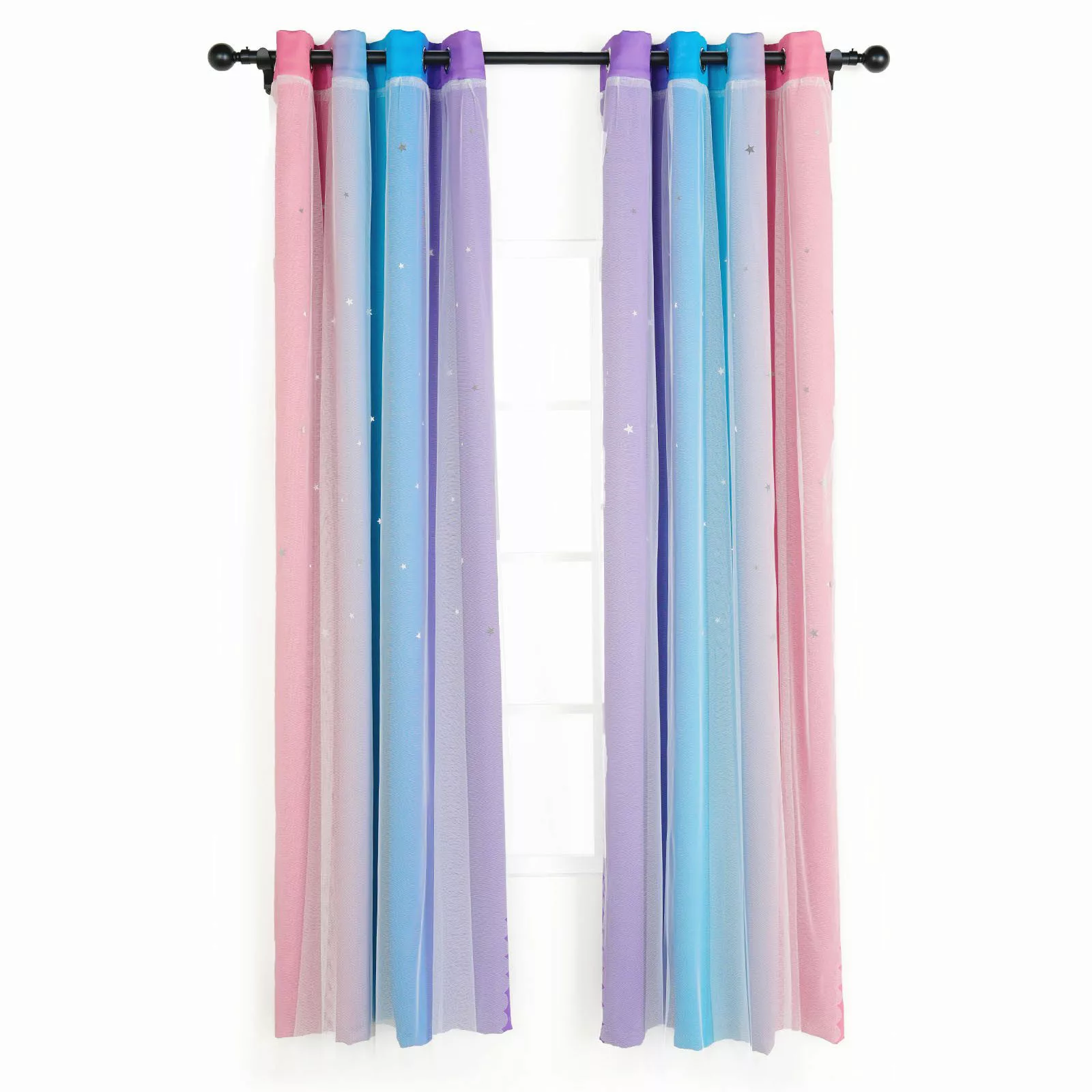 SiviO Vorhang Kinder Verdunkelungsvorhänge mit Sternen-Ombre-Design, günstig online kaufen