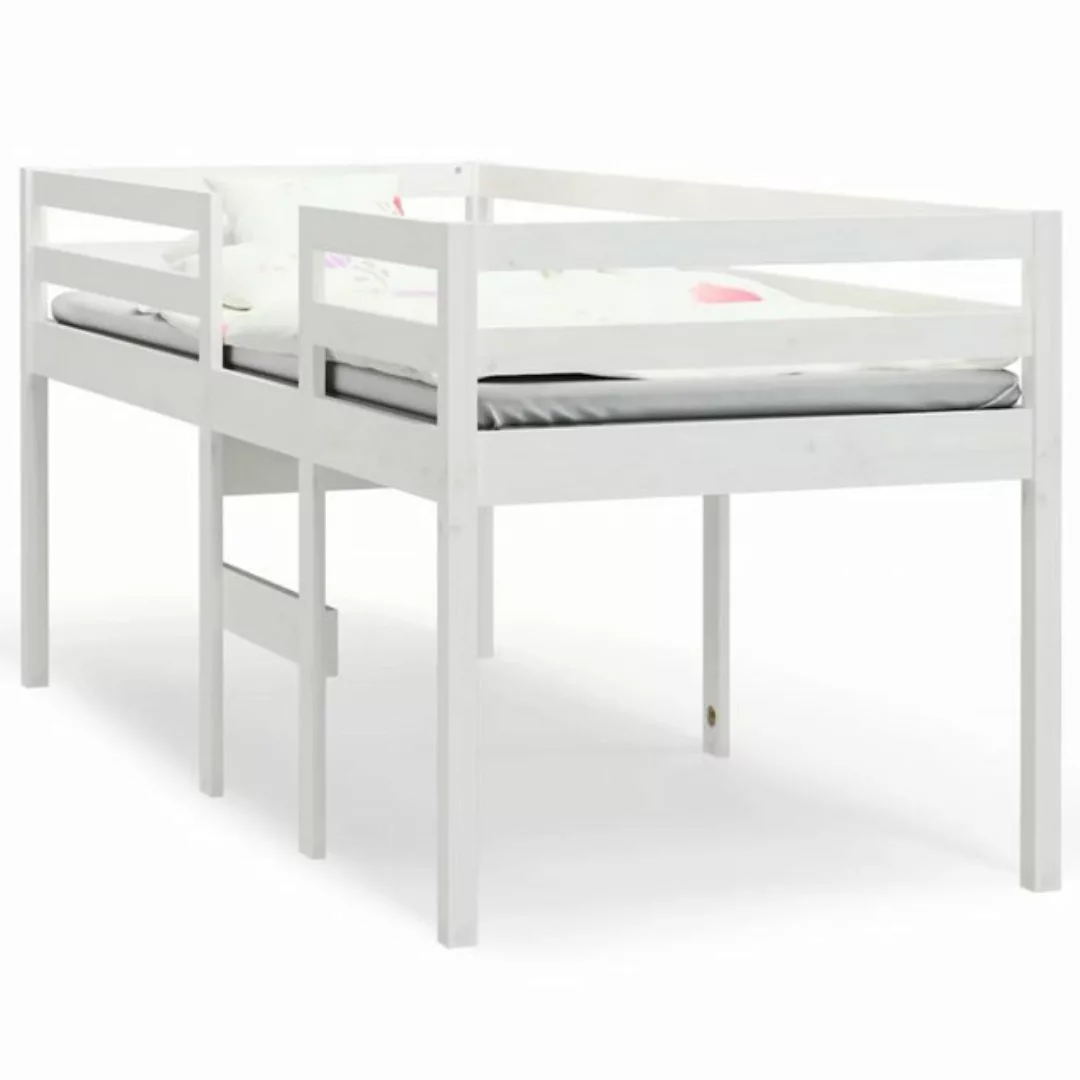 vidaXL Etagenbett Hochbett Weiß 90x190 cm Massivholz Kiefer Bett Bettgestel günstig online kaufen