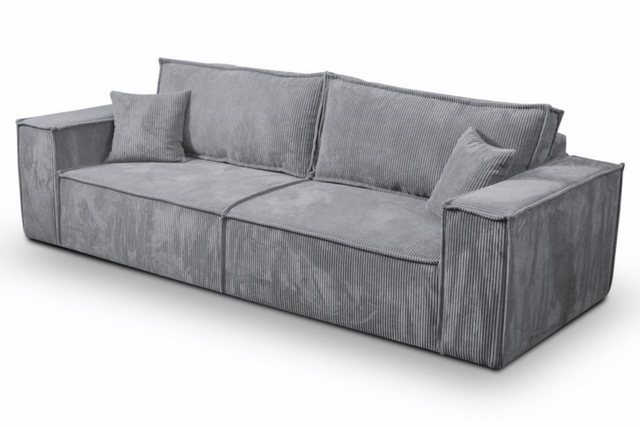 Compleo Schlafsofa MONA mit Bettkasten und Bettfunktion, Cordstoff, 3-Sitze günstig online kaufen