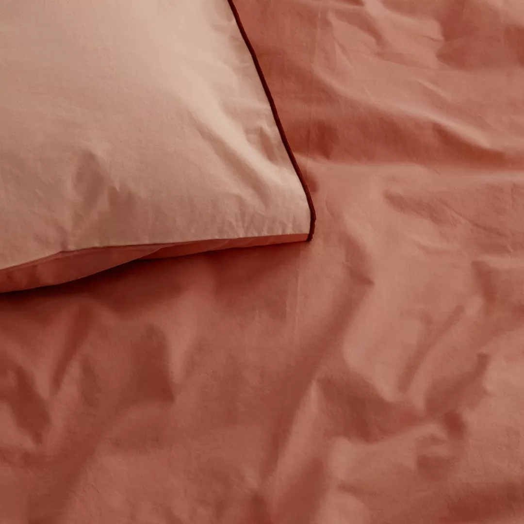Solar Bettwaescheset (135 x 200 cm) aus 100 % Baumwolle, Rot und Rosa - MAD günstig online kaufen