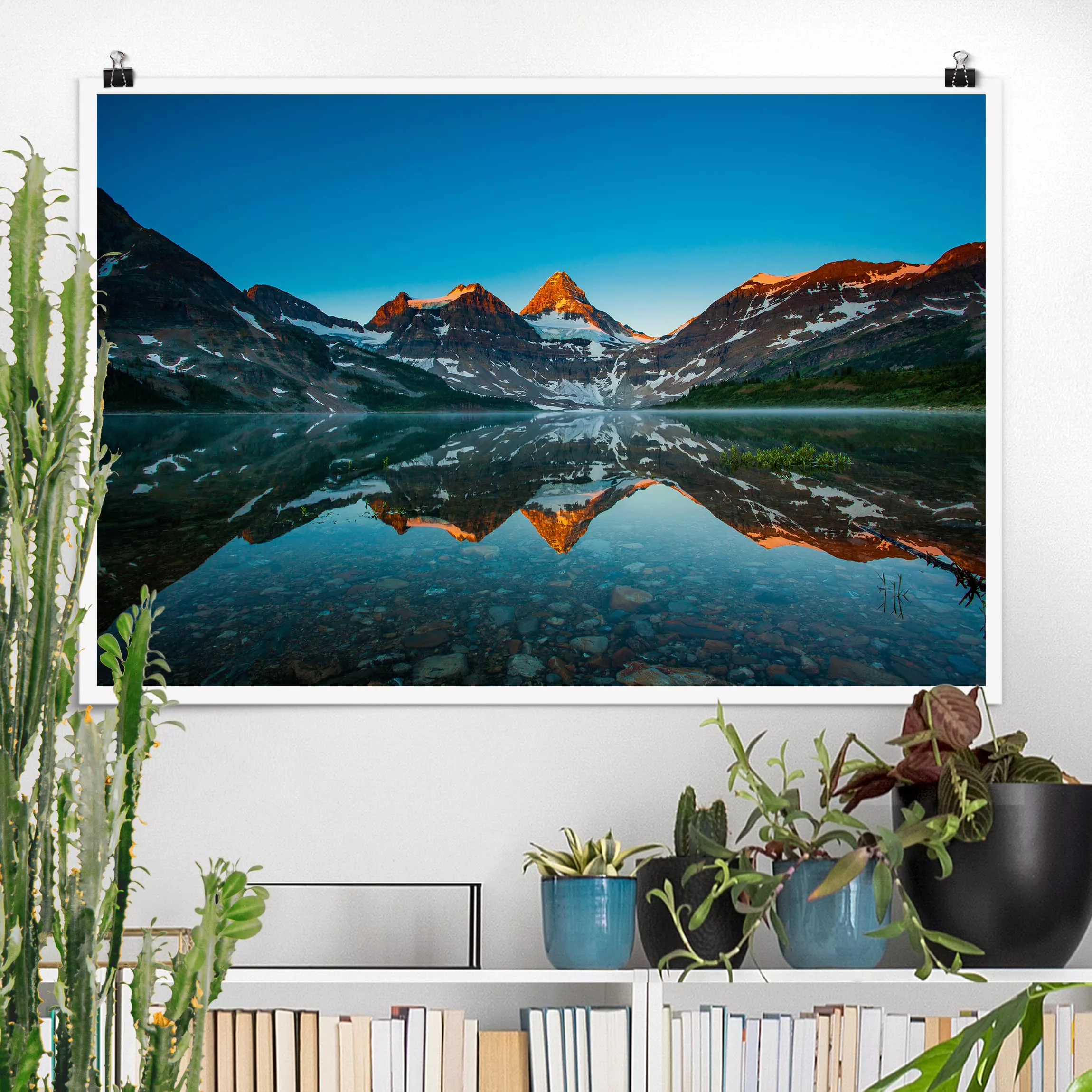 Poster Natur & Landschaft - Querformat Berglandschaft am Lake Magog in Kana günstig online kaufen