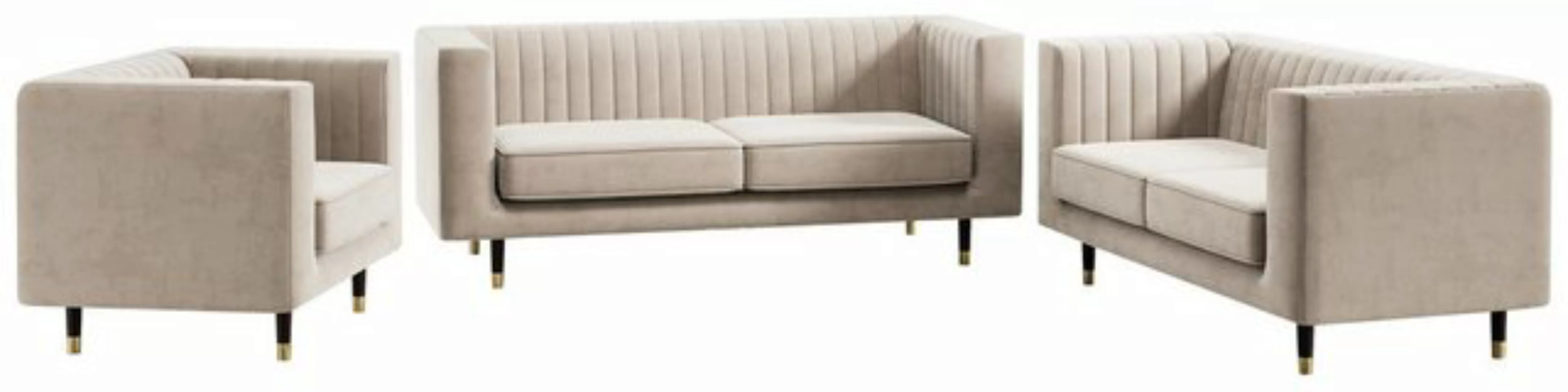 MKS MÖBEL Sofa ELMO 3 2 1, Möbelset mit hohen Beinen, im modischen Stil, Lo günstig online kaufen