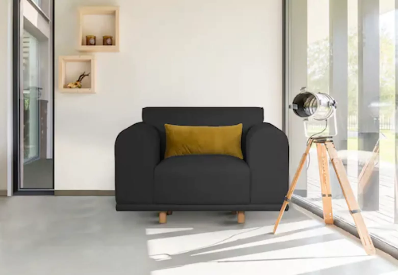 andas Loveseat »Maroon Sessel«, in skandinavischem Design, mit losem Kissen günstig online kaufen